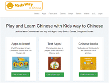 Tablet Screenshot of kidswaytochinese.com